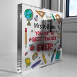 Personalised End Of Term Gift For Best Teacher Ever Block