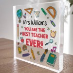 Personalised End Of Term Gift For Best Teacher Ever Block