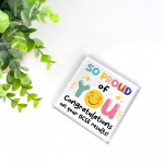 SO PROUD OF YOU Gift For Daughter Son Acrylic Block GCSE Results