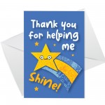 Teacher TA Thank You Card End of Term Leaving School Nursery  Teacher TA Thank You Card End of Term Leaving School Nursery