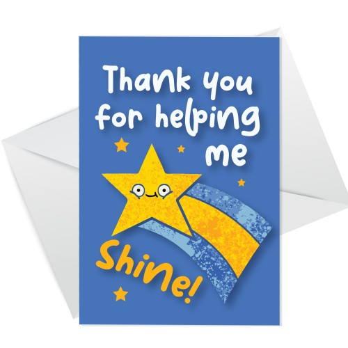 Teacher TA Thank You Card End of Term Leaving School Nursery  Teacher TA Thank You Card End of Term Leaving School Nursery