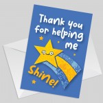 Teacher TA Thank You Card End of Term Leaving School Nursery  Teacher TA Thank You Card End of Term Leaving School Nursery