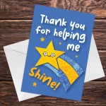 Teacher TA Thank You Card End of Term Leaving School Nursery  Teacher TA Thank You Card End of Term Leaving School Nursery