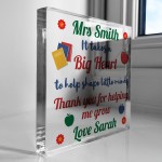 It Takes A Big Heart To Shape Little Minds Plaque Personalised