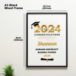 Graduation Gift Graduation A3 Framed Print Personalised Gift