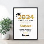 Graduation Gift Graduation A3 Framed Print Personalised Gift