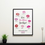 Kiss The Miss Goodbye Framed A3 Print Hen Party Print Keepsake