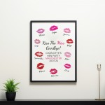 Kiss The Miss Goodbye A3 Black Framed Hen Party Print Keepsake