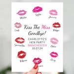 Kiss The Miss Goodbye A3 Black Framed Hen Party Print Keepsake