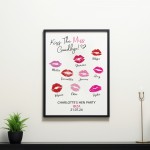 Kiss The Miss Goodbye Print A3 Black Framed Hen Party Print
