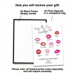 Kiss The Miss Goodbye Print A3 Black Framed Hen Party Print