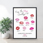 Kiss The Miss Goodbye Print A3 Black Framed Hen Party Print