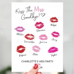 Kiss The Miss Goodbye Print A3 Black Framed Hen Party Print