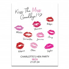 Kiss The Miss Goodbye Print A3 Hen Party Print Keepsake Gift