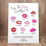 Kiss The Miss Goodbye Print A3 Hen Party Print Keepsake Gift