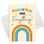6 Pack Thank You Card Multipack With White Envelopes Rainbow
