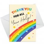 6 Pack Thank You Card Multipack With White Envelopes Rainbow