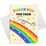 6 Pack Thank You Card Multipack With White Envelopes Rainbow