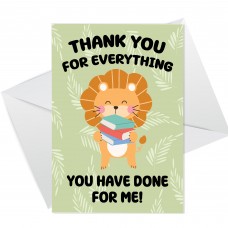 Teacher Leaving Card For Teacher TA End Of Year Thank You Cards