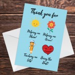 Leaving Card for Teacher Thank You Card for Teacher from Pupil