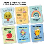 Teacher Thank You Card Multipack of 6 End of Term Leaving School