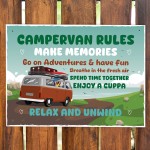 Novelty CAMPERVAN RULES SIGN Wall Door Plaque Novelty Campervan Novelty CAMPERVAN RULES SIGN Wall Door Plaque Novelty Campervan