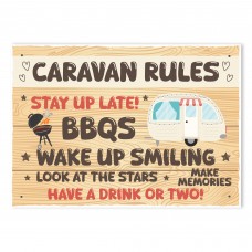 CARAVAN RULES SIGN For Caravan Door Plaque Caravan Sign For Home