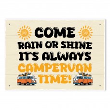 Its Campervan Time Funny Hanging Wall Door Sign For Campervan