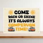 Its Campervan Time Funny Hanging Wall Door Sign For Campervan