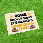 Its Campervan Time Funny Hanging Wall Door Sign For Campervan