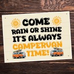 Its Campervan Time Funny Hanging Wall Door Sign For Campervan