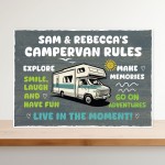 CAMPERVAN RULES SIGN Personalised Wall Door Plaque Novelty