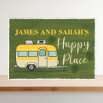 Gift For Caravan Personalised Caravan Sign Happy Place Sign