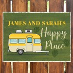 Gift For Caravan Personalised Caravan Sign Happy Place Sign