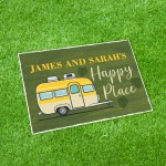 Gift For Caravan Personalised Caravan Sign Happy Place Sign