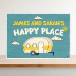 Gift For Caravan Personalised Caravan Sign Novelty Happy Place