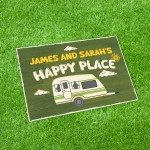 Novelty Gift For Caravan Personalised Caravan Sign Happy Place