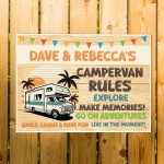 Personalised Campervan Sign Campervan Rules Plaque Travel Sign