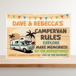 Personalised Campervan Sign Campervan Rules Plaque Travel Sign