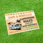 Personalised Campervan Sign Campervan Rules Plaque Travel Sign