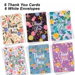 Thank You Cards Multipack 6 Unqiue Cards For Teachers Volunteers