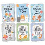 Birthday Card Multipack 6 Pack of Birthday Cards Children Kids