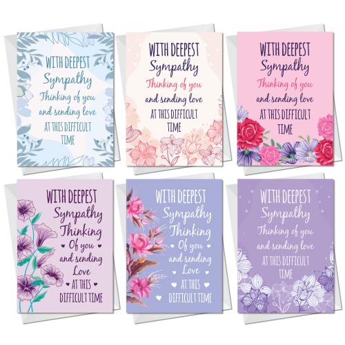 Sympathy Cards Pack of 6 Sympathy Cards Condolence Card