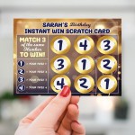 Personalised Birthday Scratch Card Reveal Gift For Him Her Men