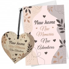 new home house warming congratulations card and heart keepsake