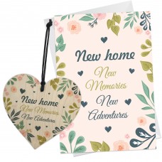 new home card and heart congratulations keepsake, house warming 