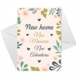 new home card and heart congratulations keepsake, house warming 