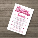 PERSONALISED 16th Birthday Gifts For Her Gift For Daughter A4
