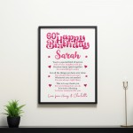 PERSONALISED 60th Birthday Gifts For Her Gift For Daughter