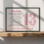 Personalised 13th Birthday Gift for Her Daughter A3 Framed Print